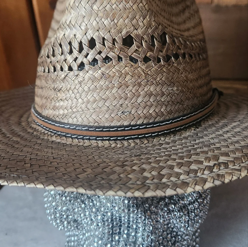 Stetson Stylish Brown Straw Hat - Size Large